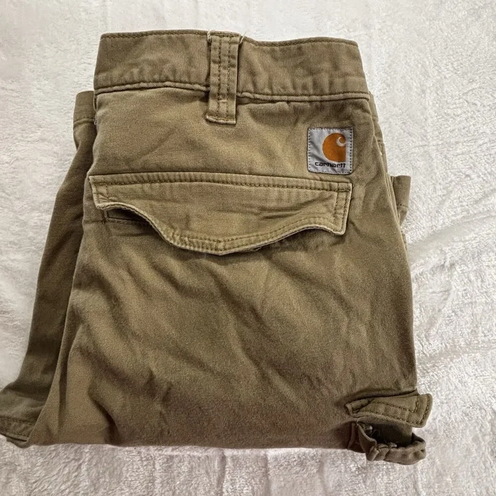 Carhartt Men's Force Relaxed Fit Ripstop Cargo Work Shots Size 32 Tan Bangladesh - Picture 15 of 15